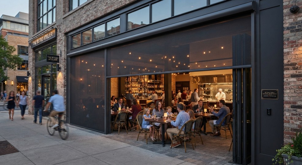 Retractable Screens for Commercial Storefronts and Restaurants: What Business Owners Should Know